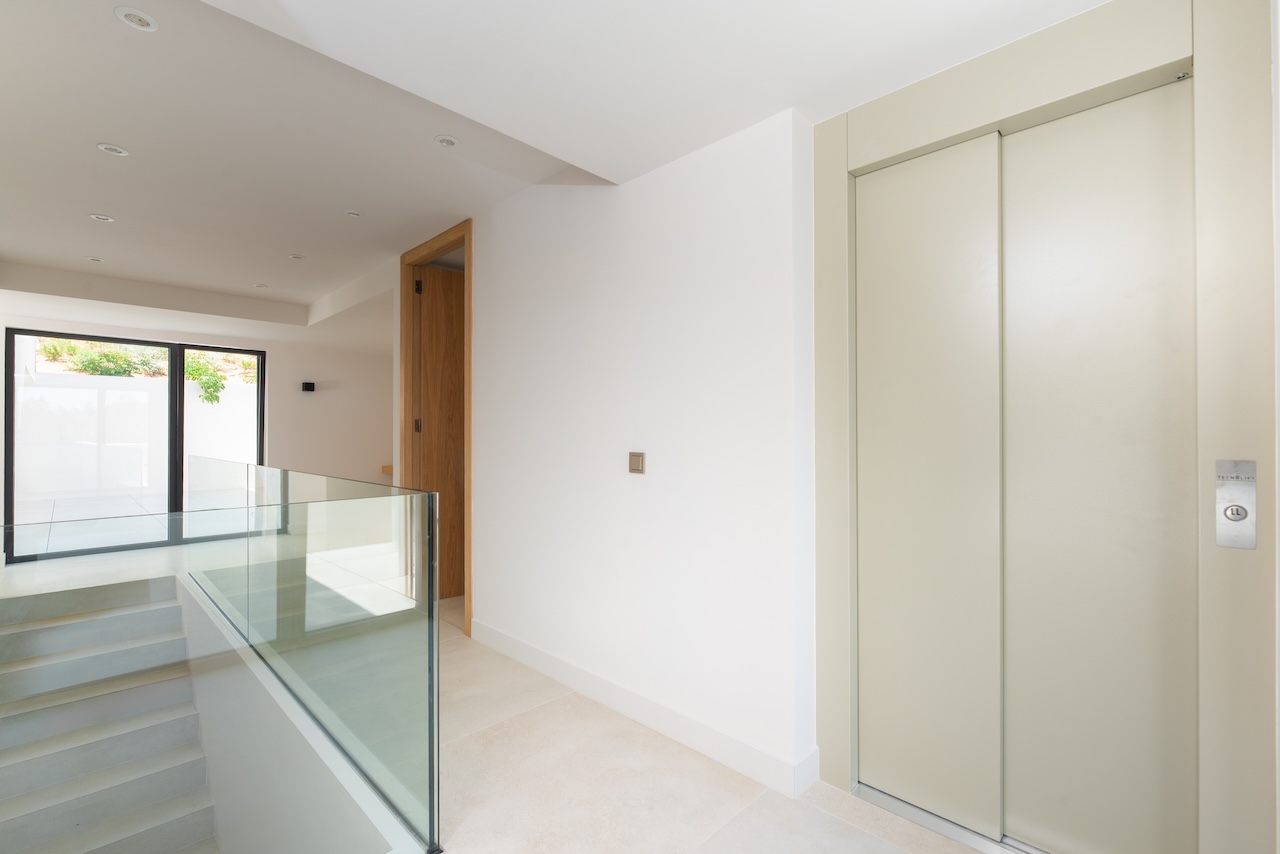 Resa Estates Ibiza for sale newbuilt villa Roca Llisa luxury elevator elevator floor.jpg